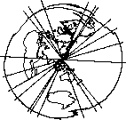 great circles depicted as spokes