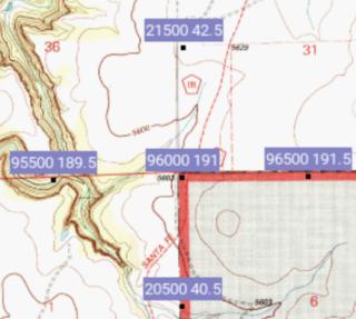 [Image: Las Animas County Colorado address and road name grid]