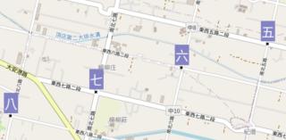 [Image: Daan, Taichung, Taiwan road name grid]